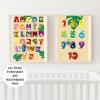 alphabetical and numerical jungle animal themed printable 13x19 poster set digital print