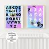 alphabetical and numerical fairy unicorn themed printable 13x19 poster set digital print abc 123