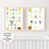 alphabetical and numerical bee and honey themed printable 13x19 poster set digital print