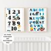 alphabetical and numerical race car themed printable 13x19 poster set digital print abc 123