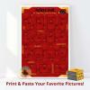 Printable collage posters 24x36 diy project scrapbooking college days school themed red and gold digital print