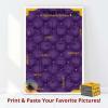 Printable collage posters 24x36 diy project scrapbooking college days school themed purple and gold digital print