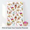 Printable collage posters 24x36 diy project scrapbooking best friends icecream themed digital print