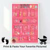 Printable collage posters 24x36 diy project scrapbooking baby themed pink abc digital print