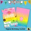 candy icecream birthday party invite printable 5x7 digital print