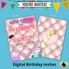 sleepover birthday party invite printable 5x7 digital print