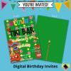 hawaii tiki bar birthday party invite printable 5x7 digital print