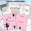 girls toddler memory book ballerina theme letter size ebook and hardcopy