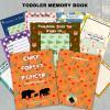 boy toddler memory book woodland animal forest theme hardcopy and ebook printables